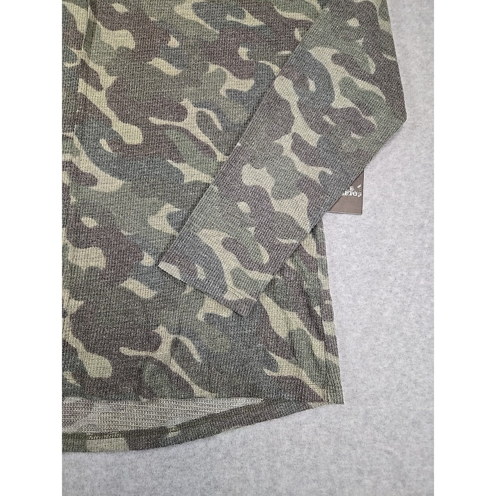 Vince Camuto Top‎ Womens Size Large Camo Green Turtleneck Waffle Knit NWT - Picture 3 of 4